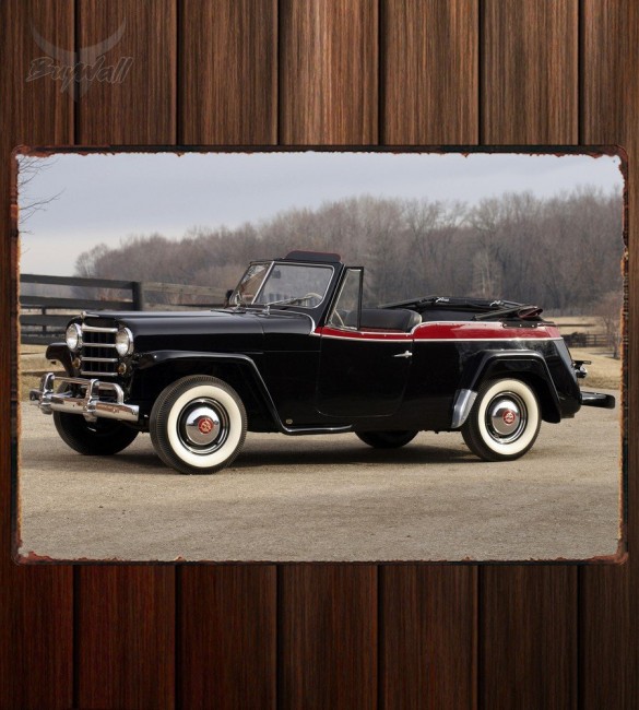 Металлическая табличка Willys Jeepster Металлическая табличка Willys Jeepster